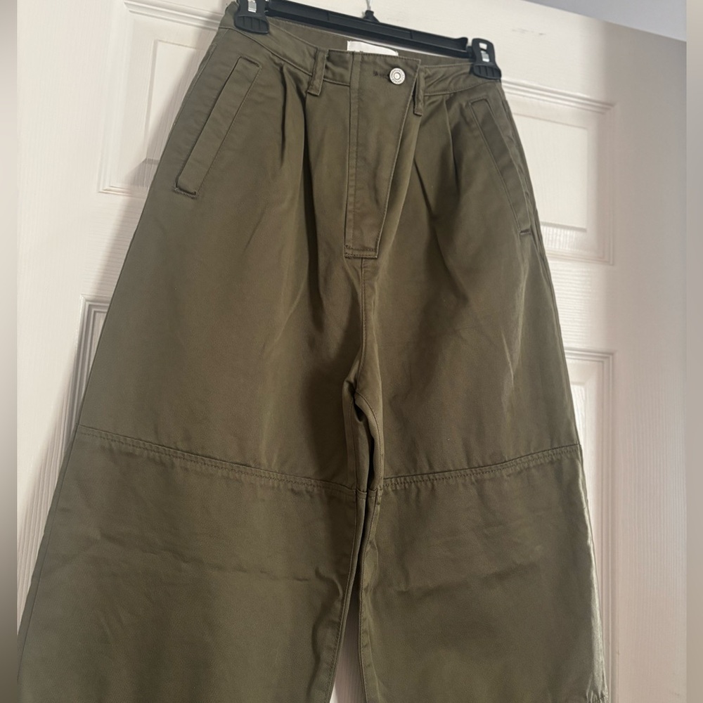 Moussy Olive Green Wide Leg Utility Pants - Picture 8 of 16